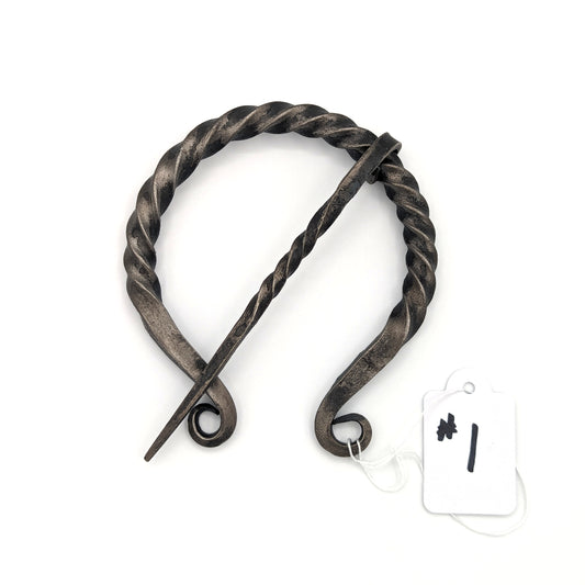 Plaid Brooch - Scrolled Ends