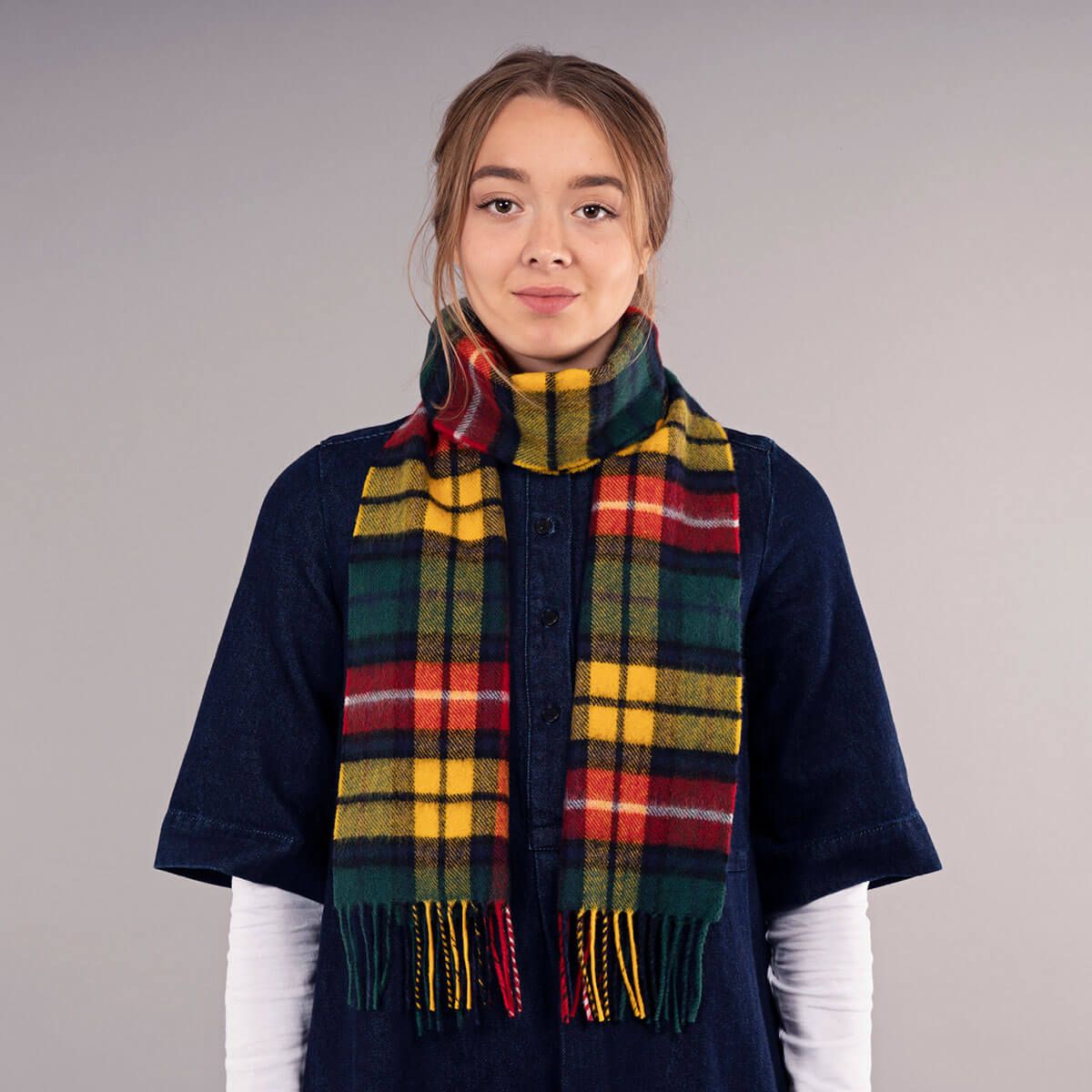 Buchanan Modern Tartan Lambswool Scarf