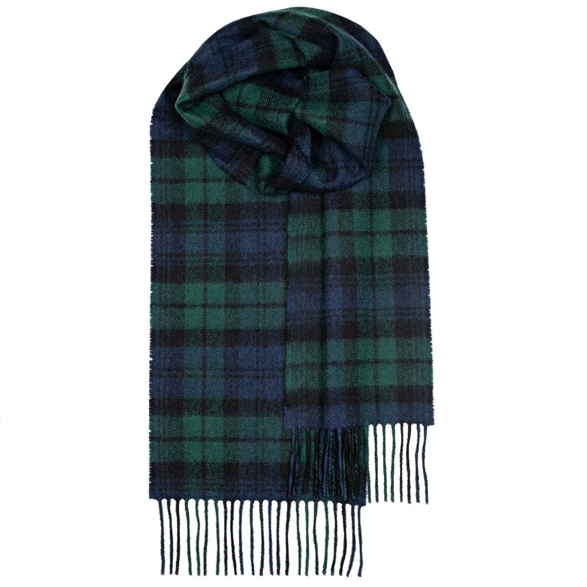 Black Watch Modern Tartan Lambswool Scarf