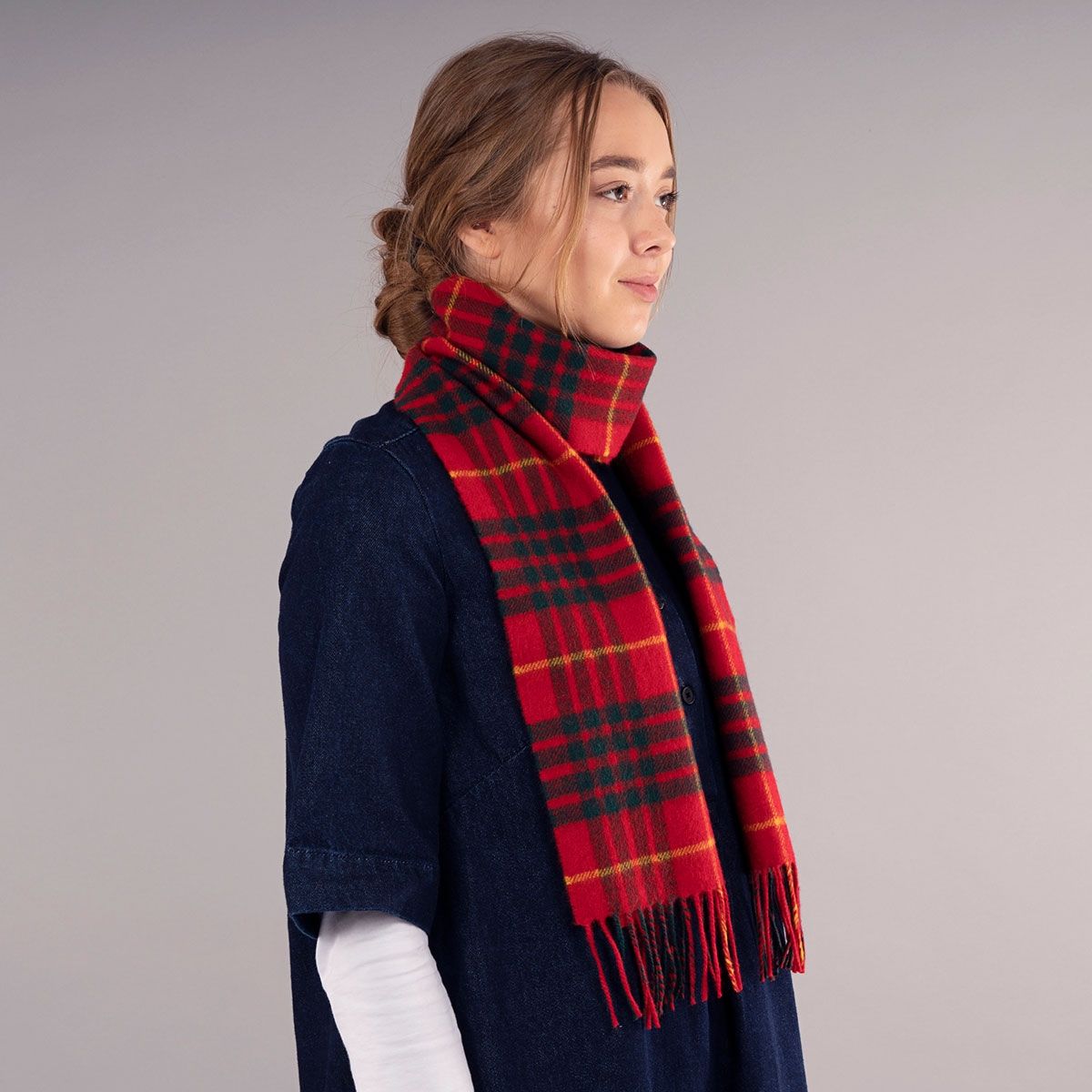 Cameron Modern Tartan Lambswool Scarf