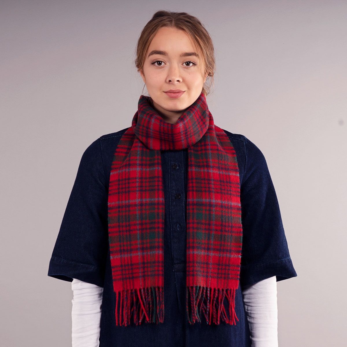 Grant Modern Tartan Lambswool Scarf