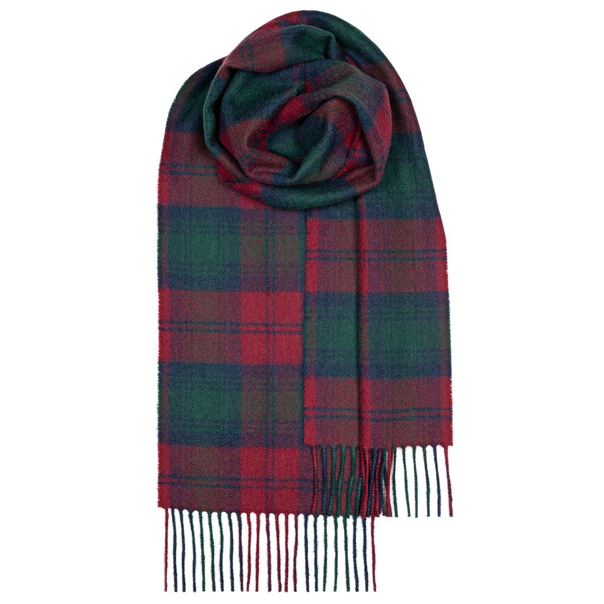 Lindsay Modern Tartan Lambswool Scarf