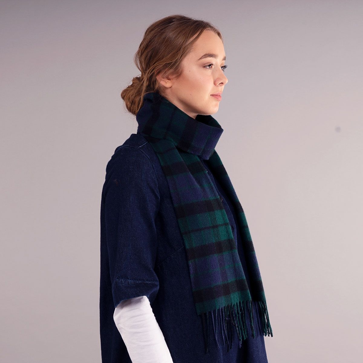 MacKay Modern Tartan Lambswool Scarf