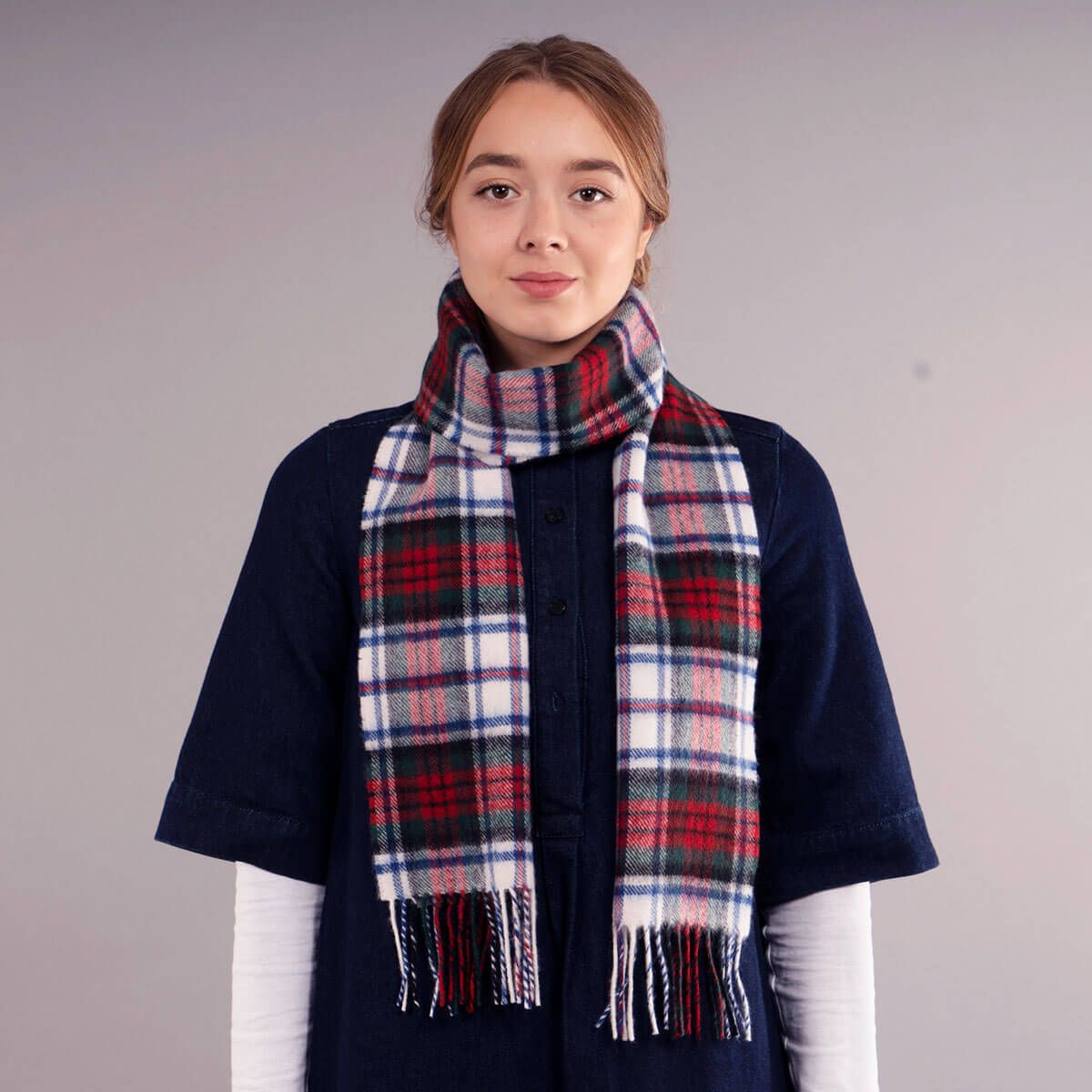 MacDuff Dress Modern Tartan Lambswool Scarf