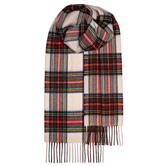 Stewart Dress Modern Tartan Lambswool Scarf