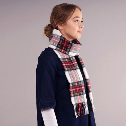 Stewart Dress Modern Tartan Lambswool Scarf