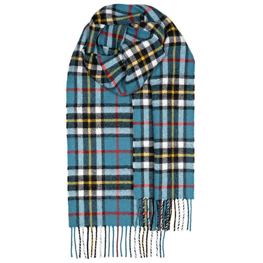 Thomson Blue Tartan Lambswool Scarf