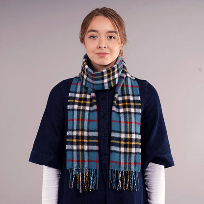 Thomson Blue Tartan Lambswool Scarf