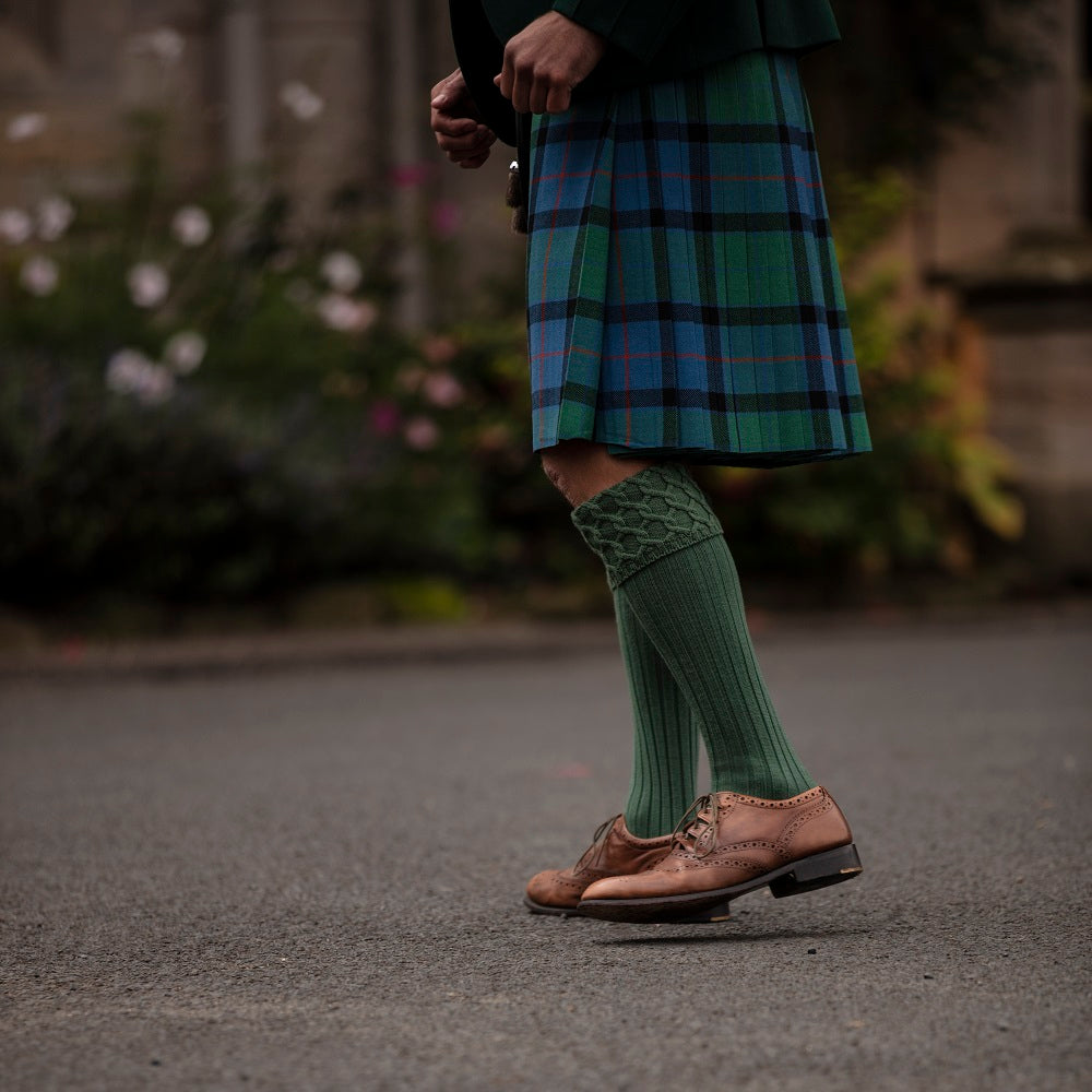 Lovat green kilt fashion socks